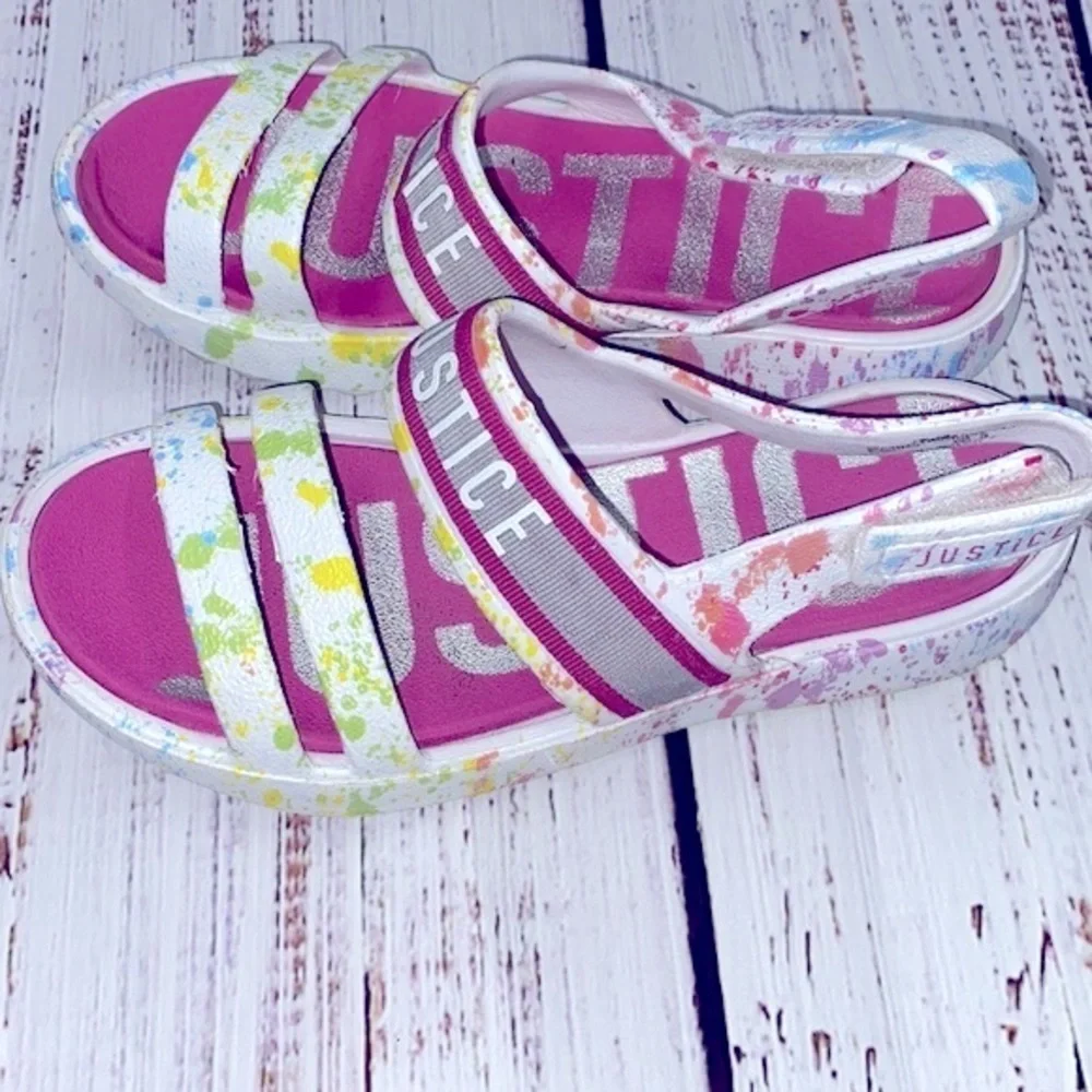 Justice sandals size 3